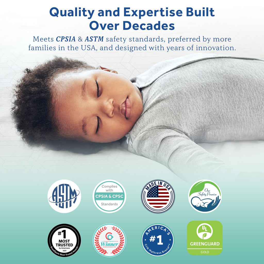 Infant & Toddler Crib Mattress, 204 Coils, Waterproof Breathable Z1422