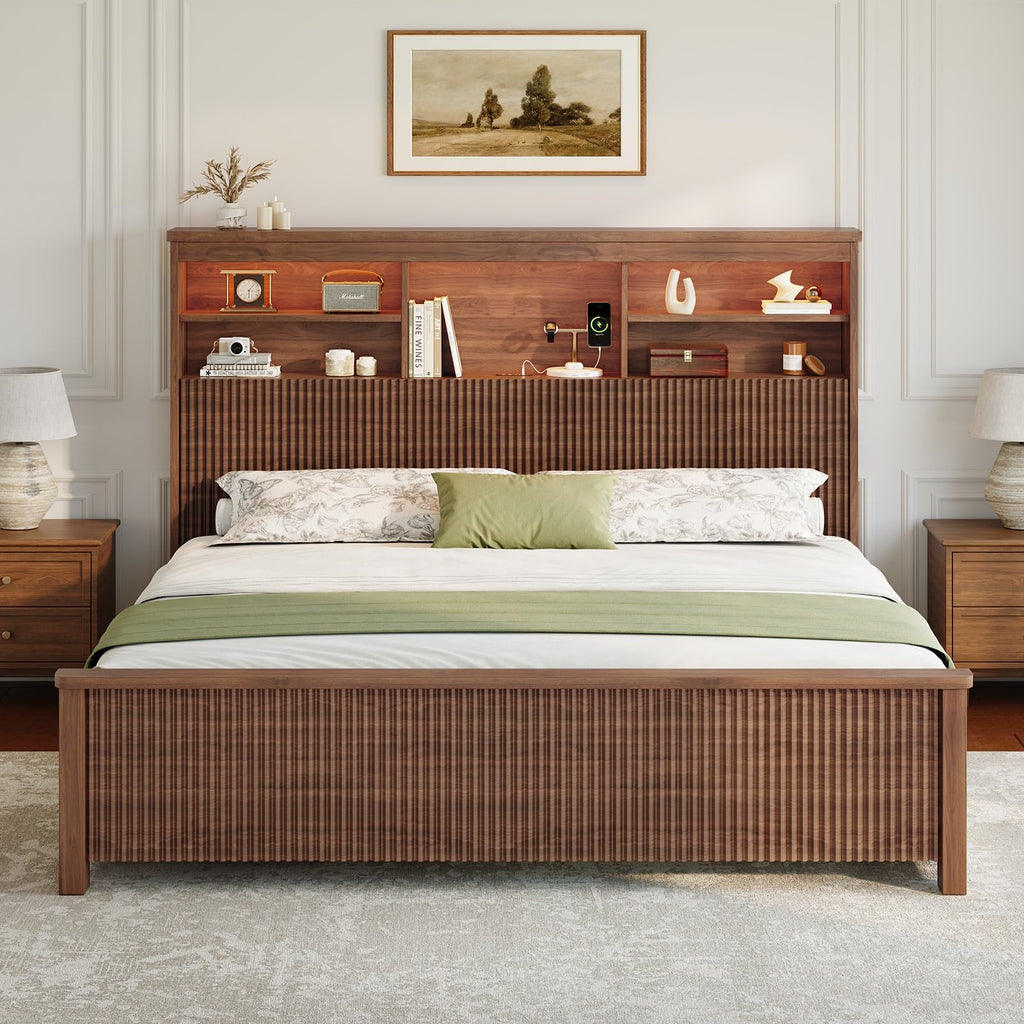 Queen Size Bed Frame with 4 Storage Drawers T373