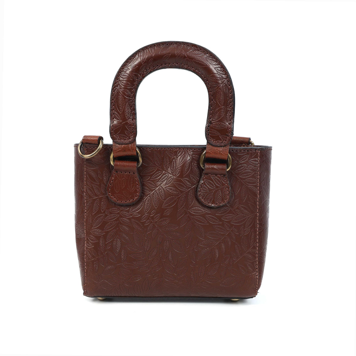 Genuine Leather Mini Tote Crossbody Bag Z253468