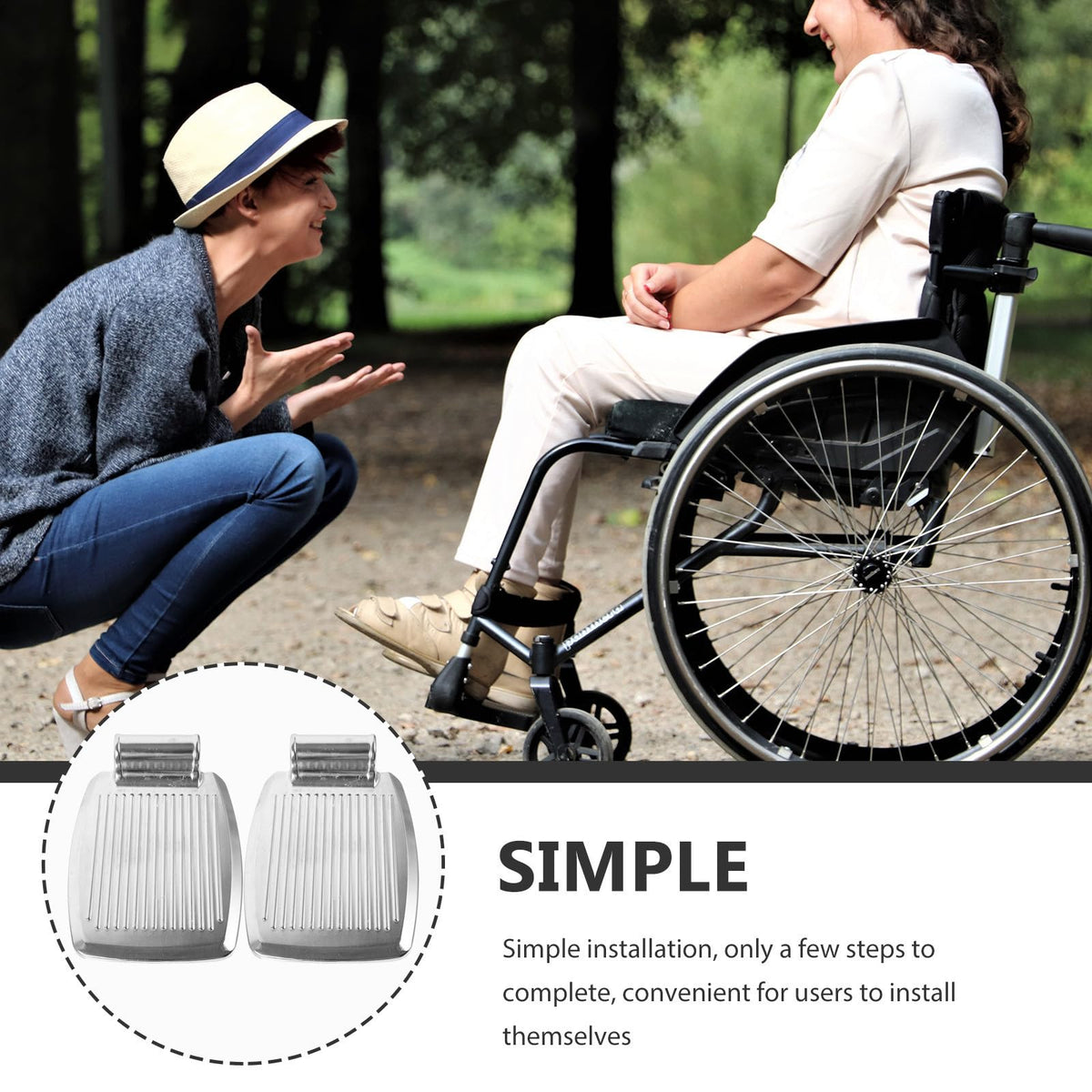 Heavy Duty Wheelchair Pedal Replacement Pair O8900