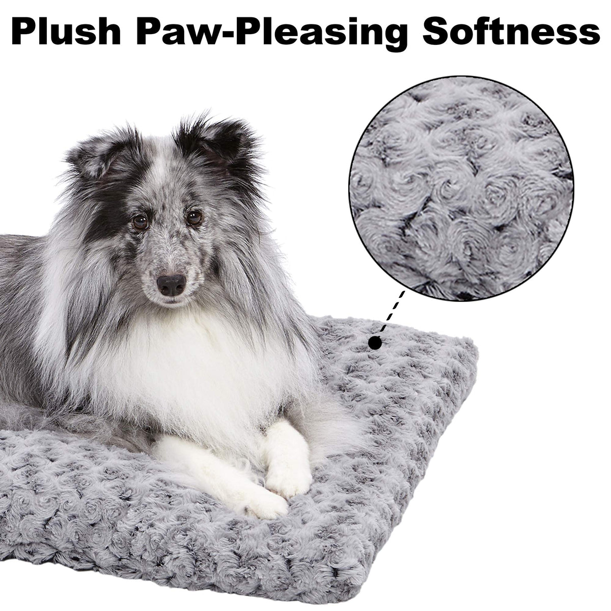 Gray Ombré Swirl Plush Pet Bed K568