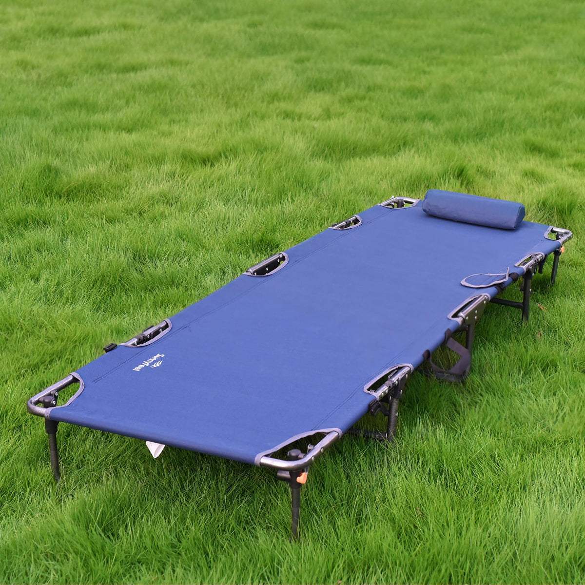 Portable Folding Camping Cot with Pillow Blue 2PC B369