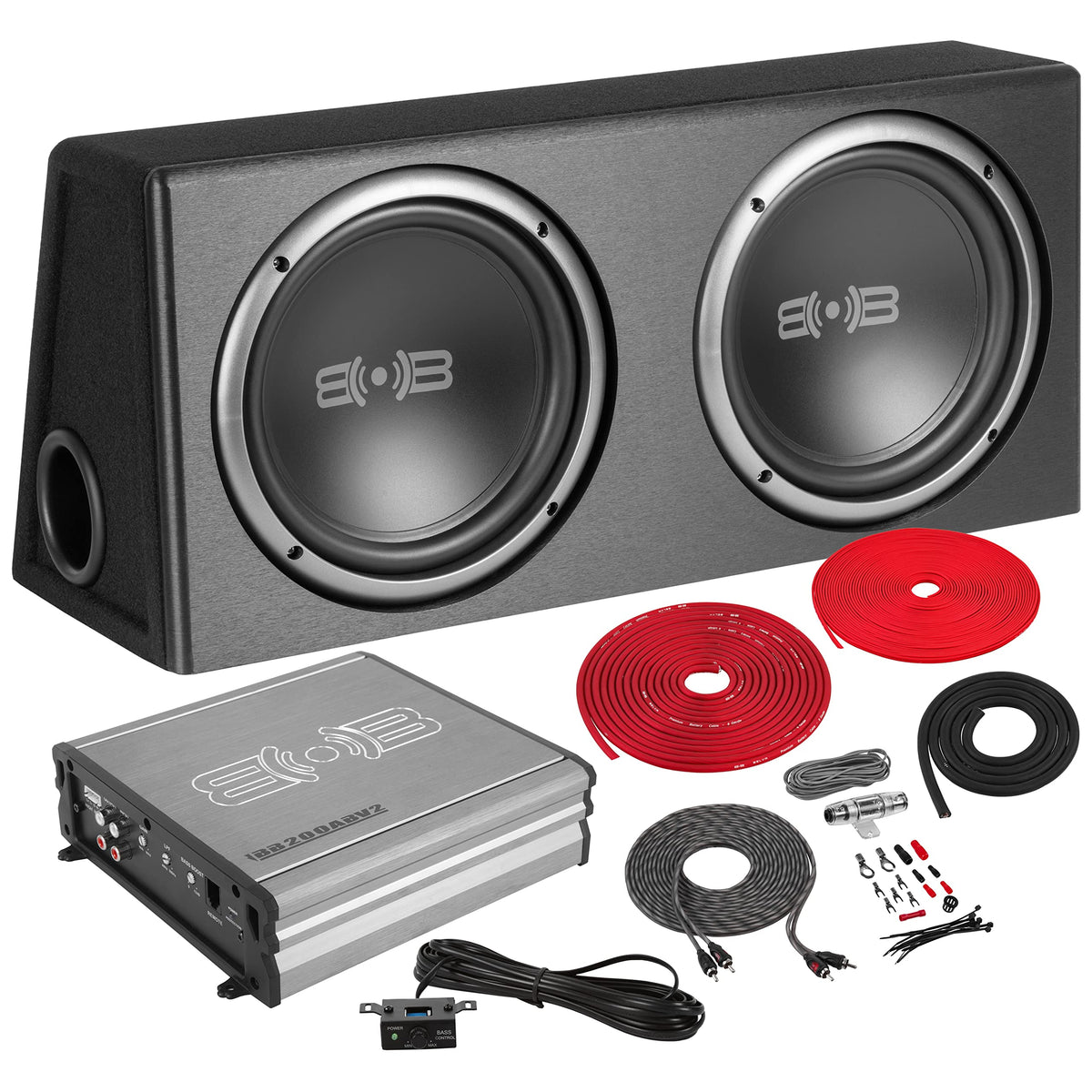 1000W Dual 10" Car Subwoofer with Ported Enclosure A47525
