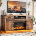 58" Electric Fireplace TV Stand with 2 Storage Drawers A208