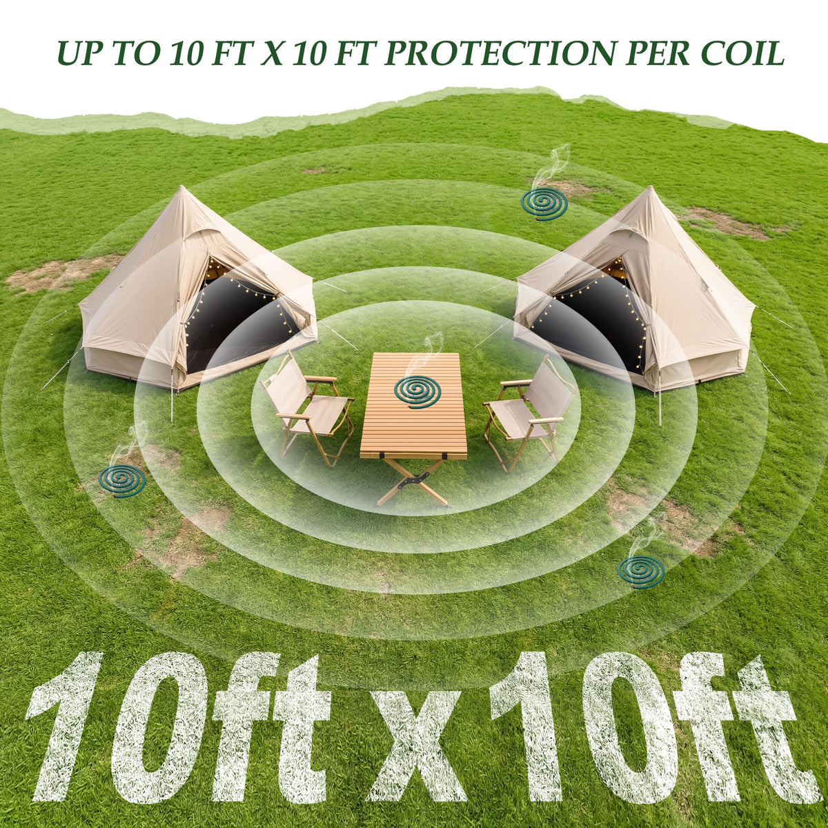 Mosquito Repellent Incense Coils with Citronella Oil, 20 Count X231443
