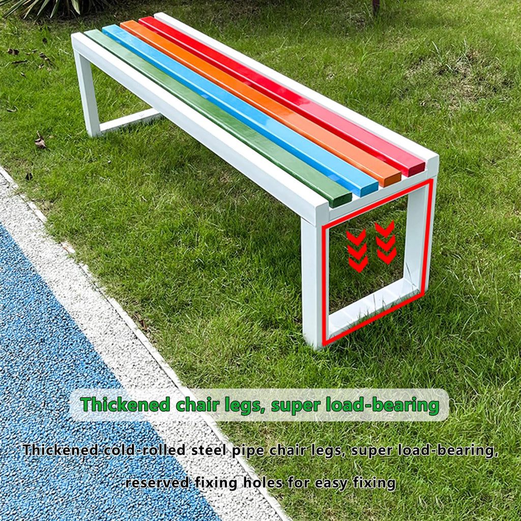 Weatherproof Metal Garden Bench 150 × 40 × 45 cm N182287