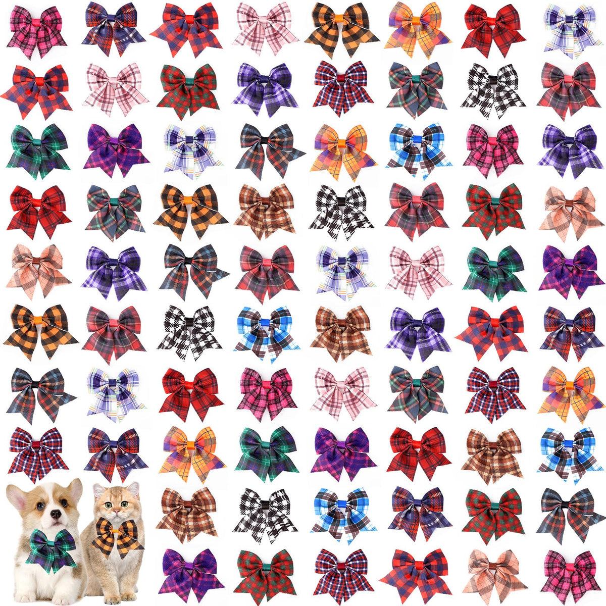 80pcs Adjustable Dog Bow Ties V79087