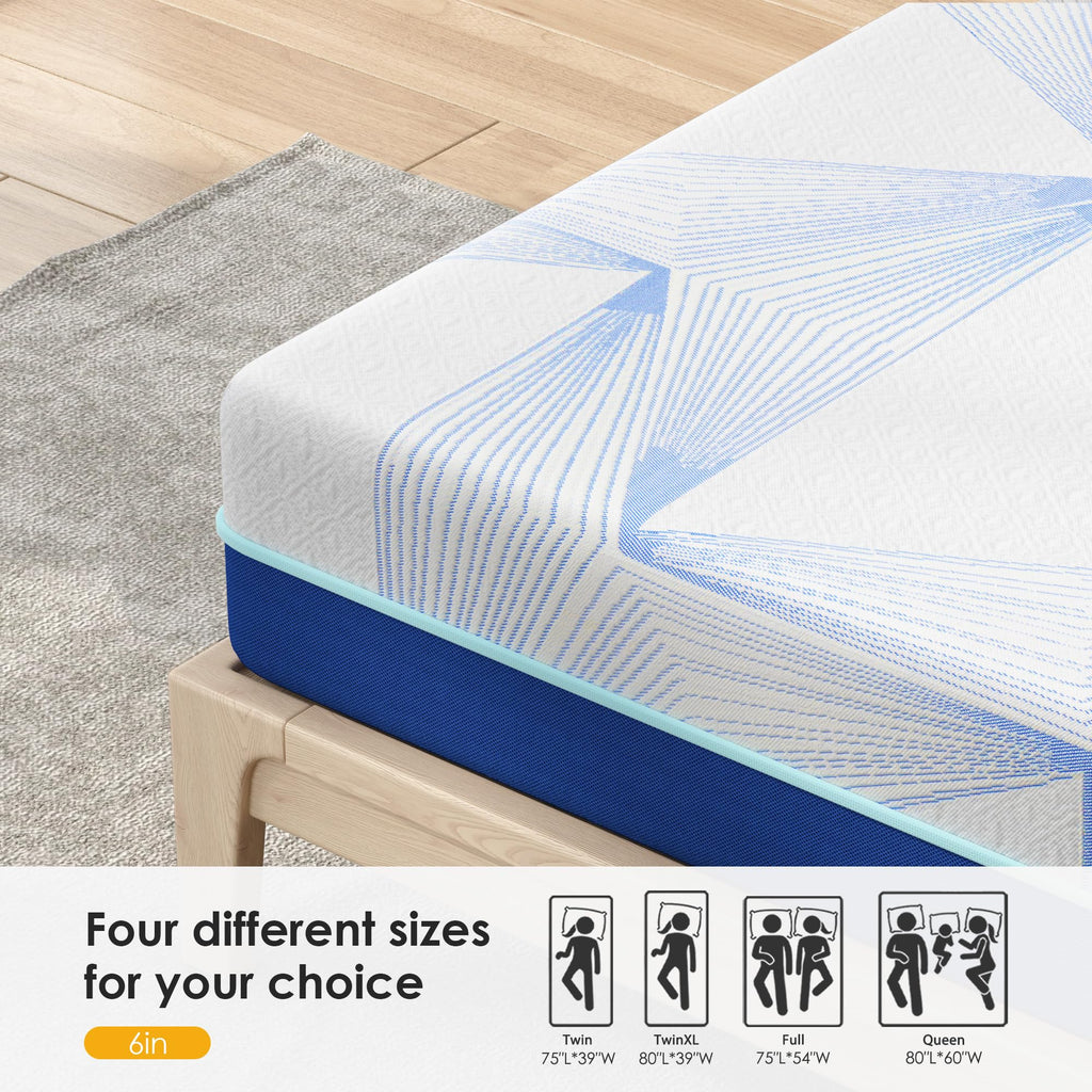 6 Inch Twin Memory Foam Mattress V469911