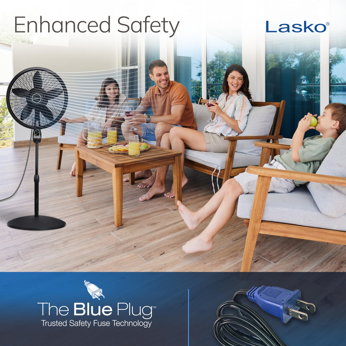 Black Oscillating Pedestal Fan S6707