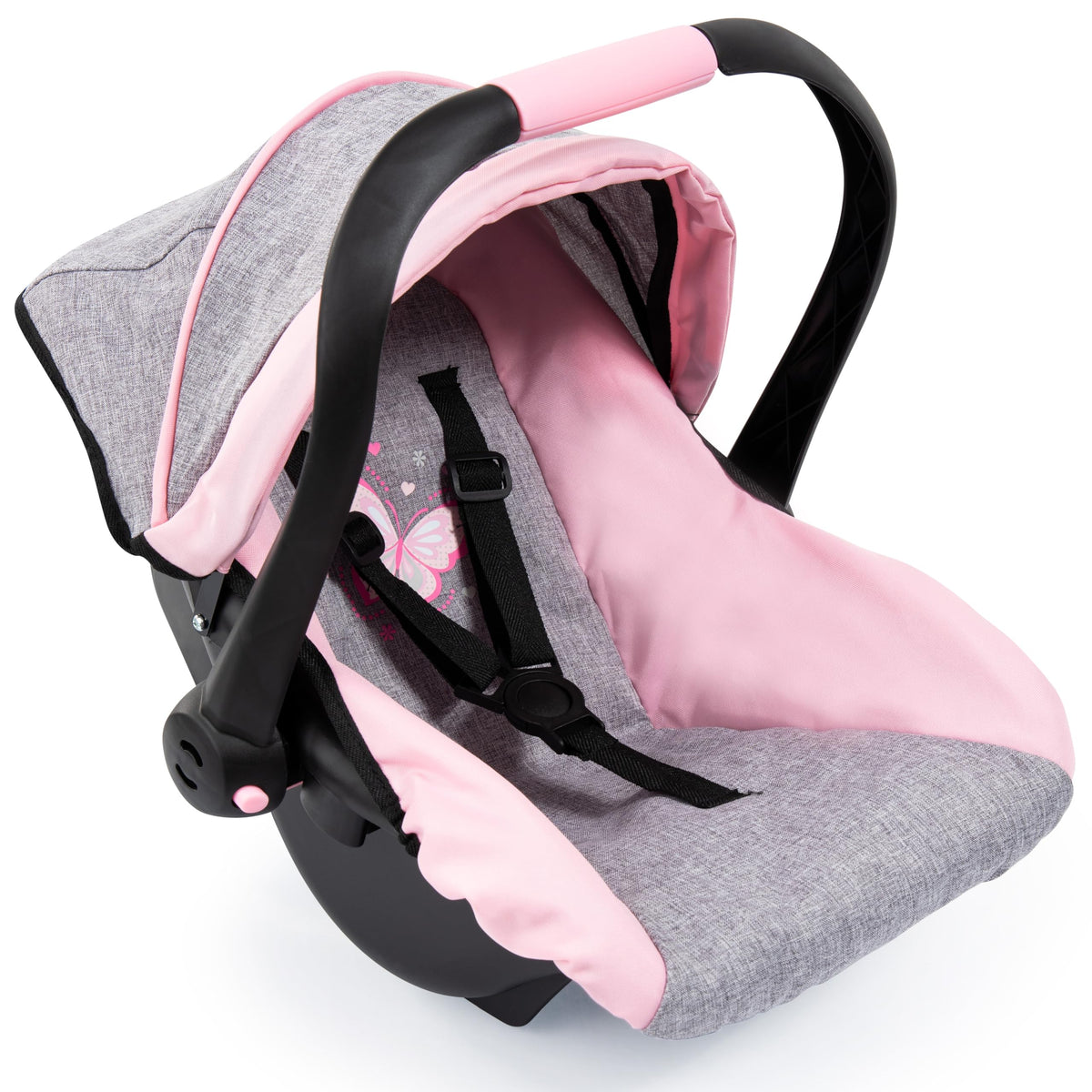Pink Grey Doll Car Seat with Cover G436204