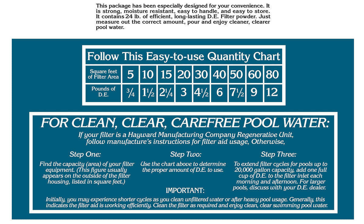 24-Pounds Diatomaceous Earth Pool Filter Powder J343